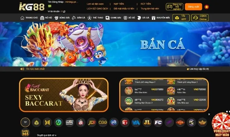 Thiết kế giao diện Bắn Cá KG88 đẹp, chuyên nghiệp