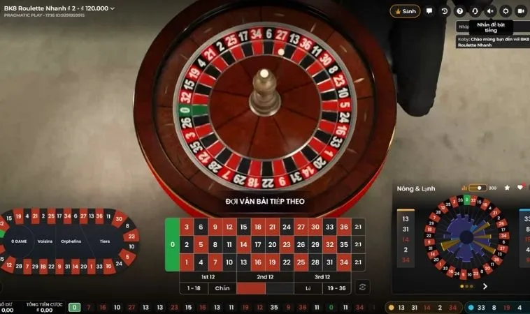 Giao diện trò chơi Roulette Nhà Cái KG88